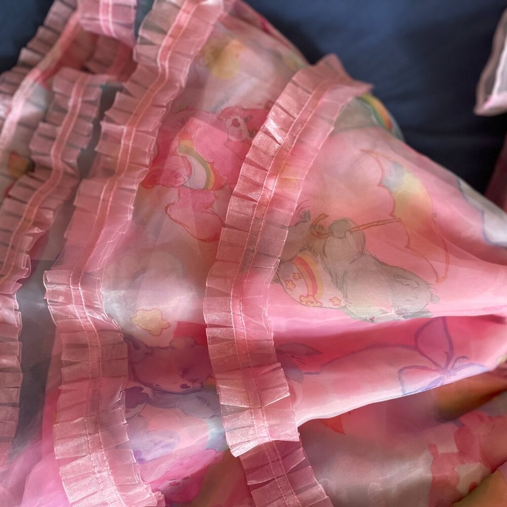 Dolls Kill x Care Bears Organza Printed Mini Dress - Pink - Picture 7 of 9